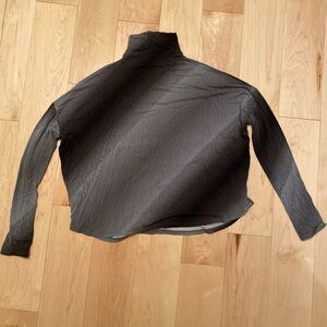 Babaton Black and Gray Striped Top